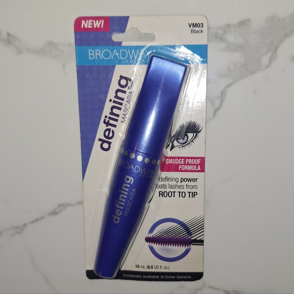 *3/15* NEW Broadway Defining Tubing Mascara Black VM03 Smudgeproof